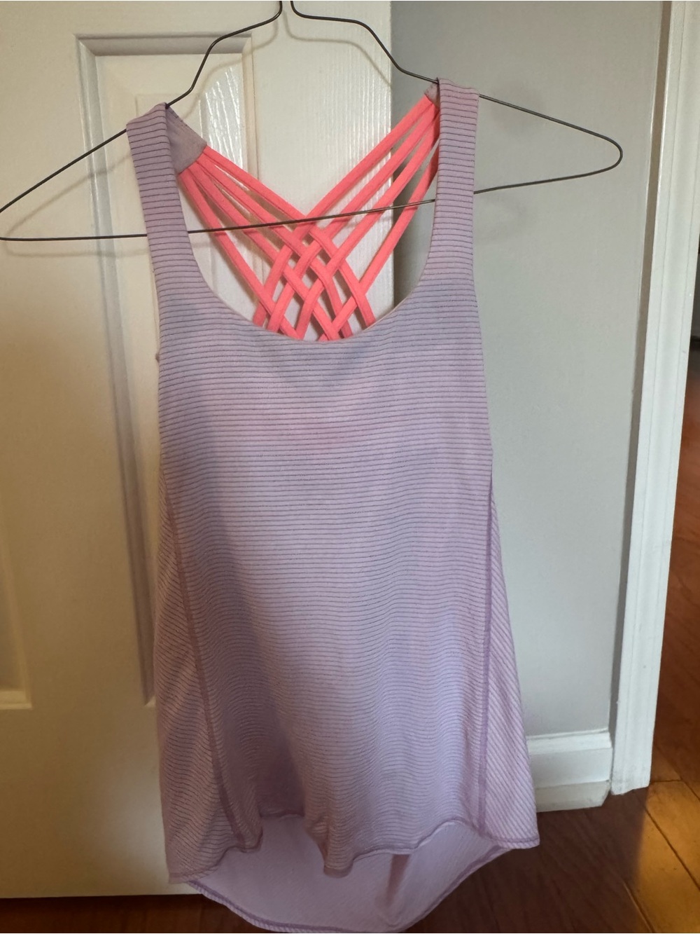 lululemon Tank with Neon Pink Strappy Back